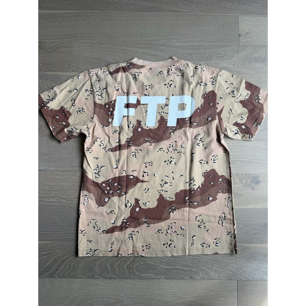 FTP Desert Camo Logo 15 Year Anniversary Tee Mens Medium Brown Camouflage Shirt